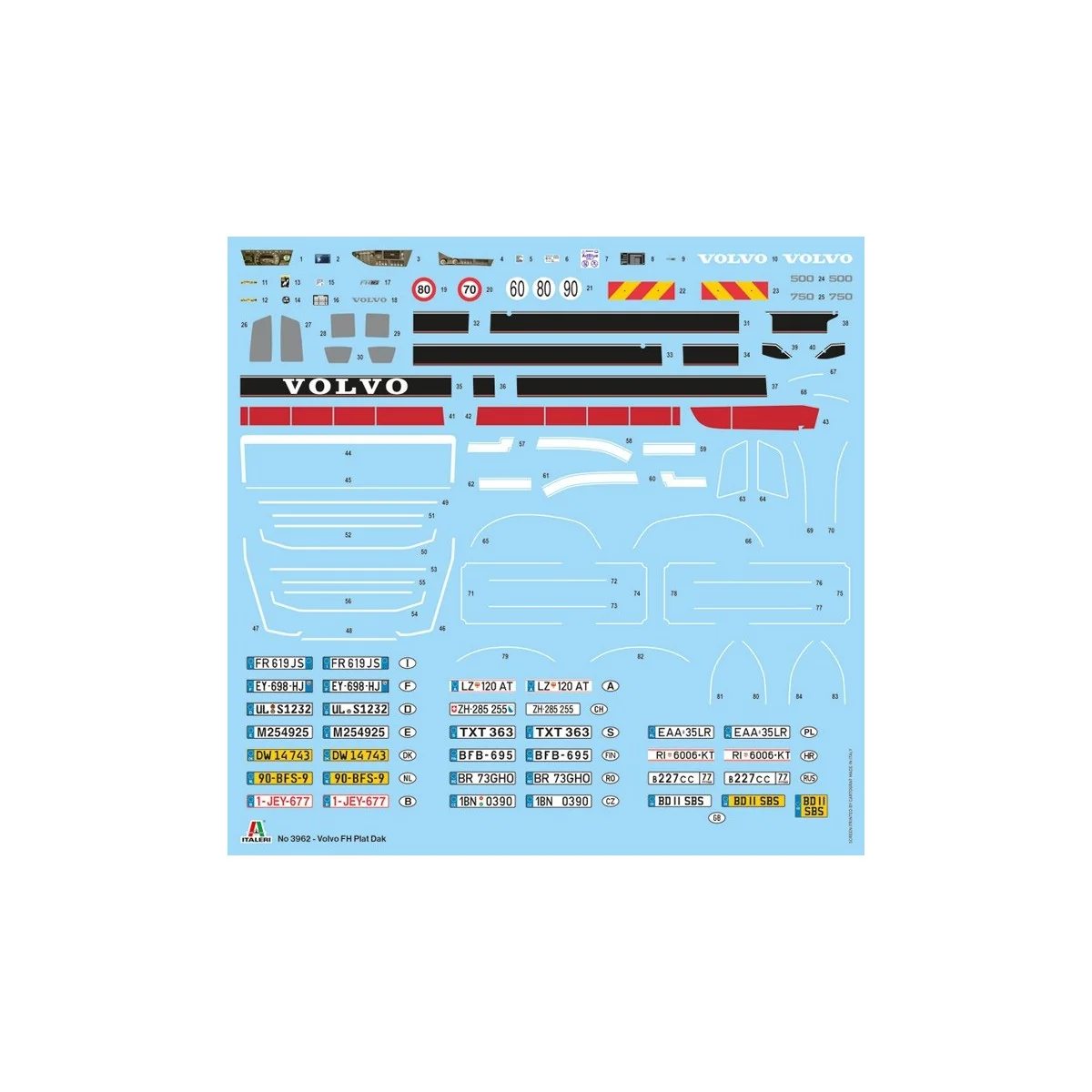 Camion Volvo FH Plat Dak 1/24 Italeri Italeri I3962 - 3