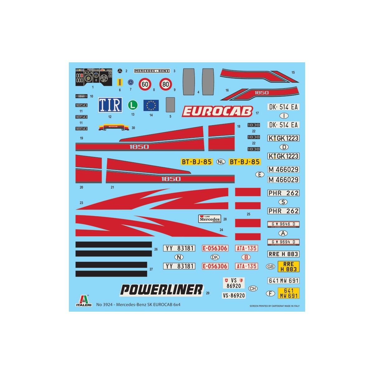 Mercedes Benz SK Eurocab 6x4 1/24 Italeri Italeri I3924 - 3