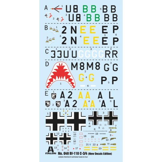 I049-Avion Messerschmitt BF110C-3/C-4 1/72 Italeri