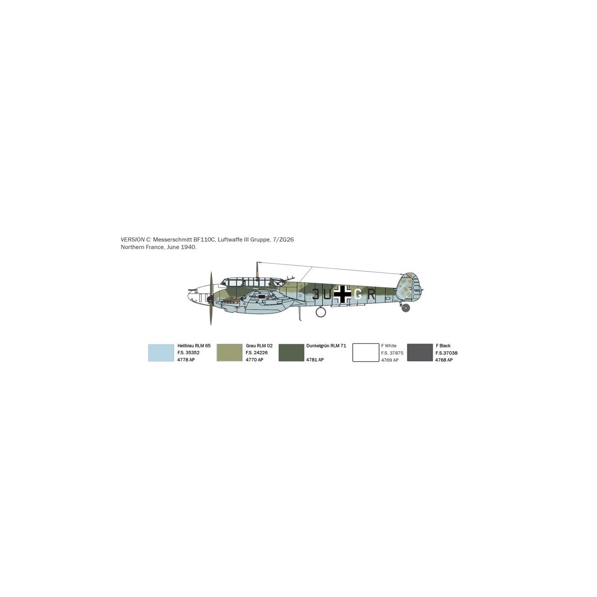 Messerschmitt BF110C-3/C-4 1/72 Italeri aircraft Italeri I049 - 5 Messerschmitt BF110C-3/C-4 1/72 Italeri aircraft Italeri I049 - 5