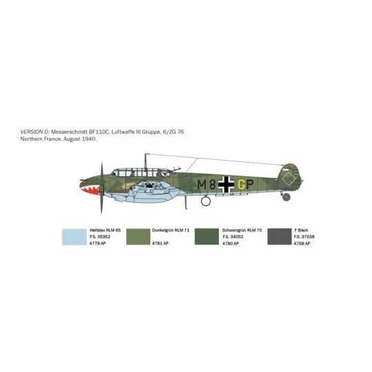 I049-Messerschmitt BF110C-3/C-4 1/72 Italeri aircraft - I049