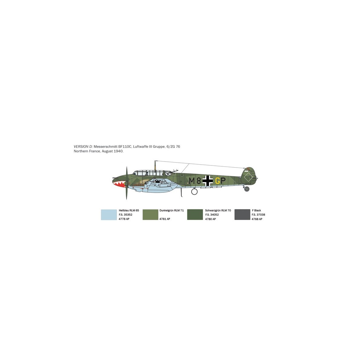 Messerschmitt BF110C-3/C-4 1/72 Italeri aircraft Italeri I049 - 5
