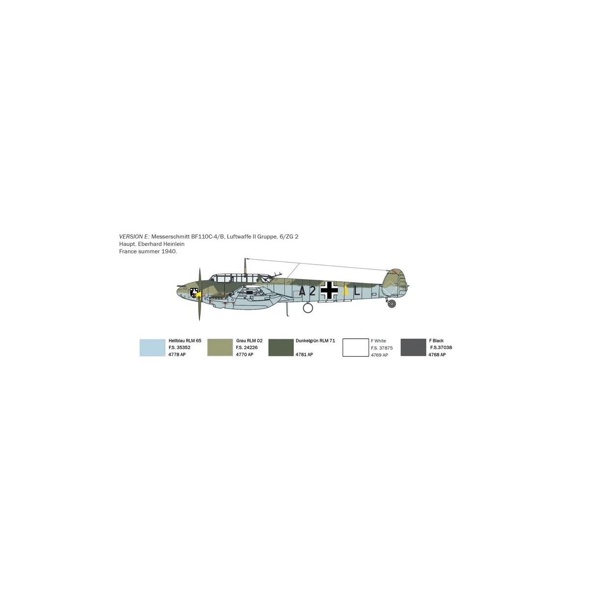 Messerschmitt BF110C-3/C-4 1/72 Italeri aircraft Italeri I049 - 6 Messerschmitt BF110C-3/C-4 1/72 Italeri aircraft Italeri I049 - 6