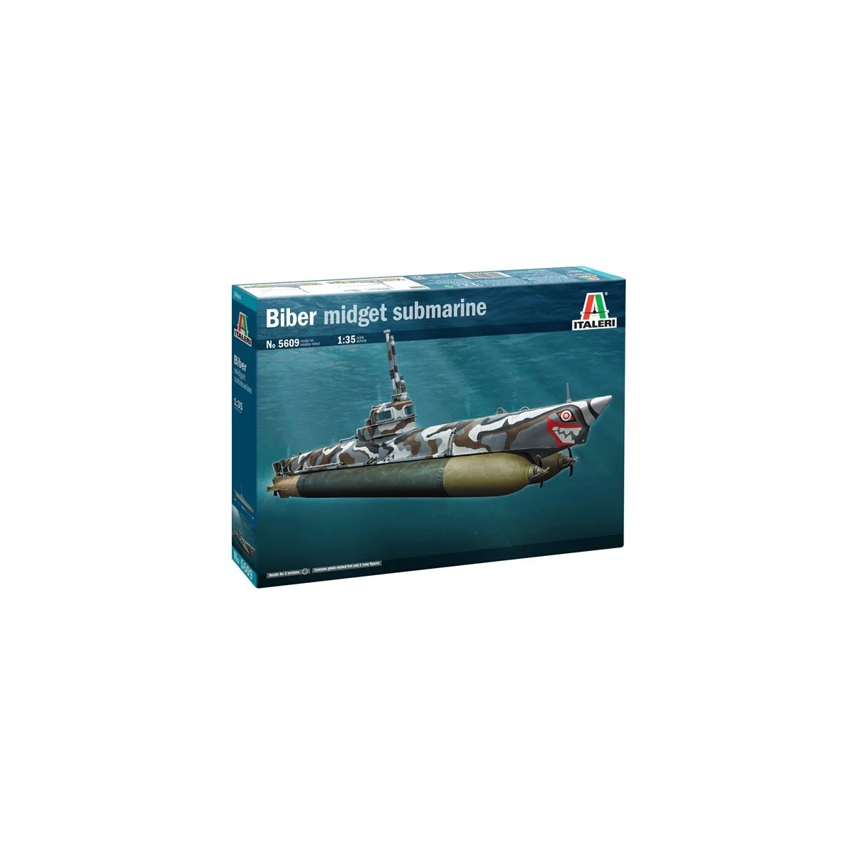 U-Boat Biber 1/35 Italeri Sub Italeri I5609 - 2 U-Boat Biber 1/35 Italeri Sub Italeri I5609 - 2
