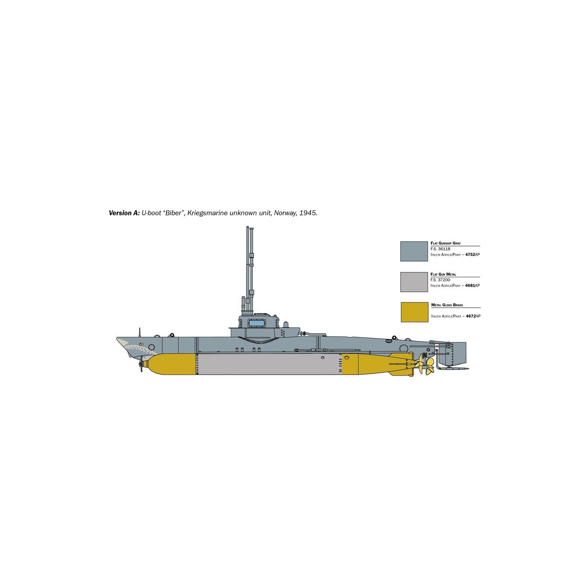 U-Boat Biber 1/35 Italeri Sub Italeri I5609 - 4 U-Boat Biber 1/35 Italeri Sub Italeri I5609 - 4