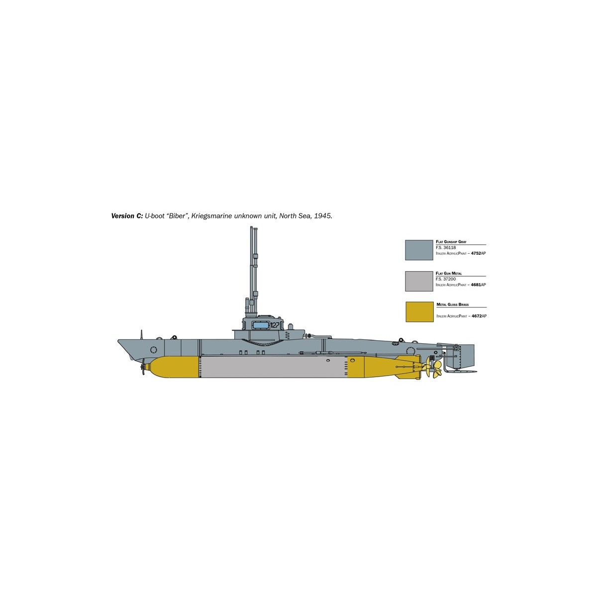 Sous-marin U-Boot Biber 1/35 Italeri Italeri I5609 - 6