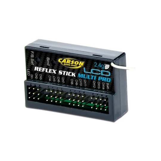 500501544-Carson 14-channel Reflex Stick Multi Pro LCD 2.4 - 2.4Ghz receiver - 500501544