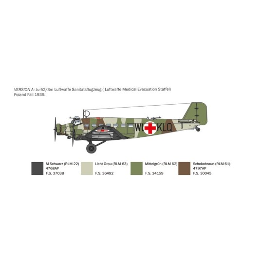 I102-Aircraft Junkers Ju52/3m 1/72 Italeri - I102