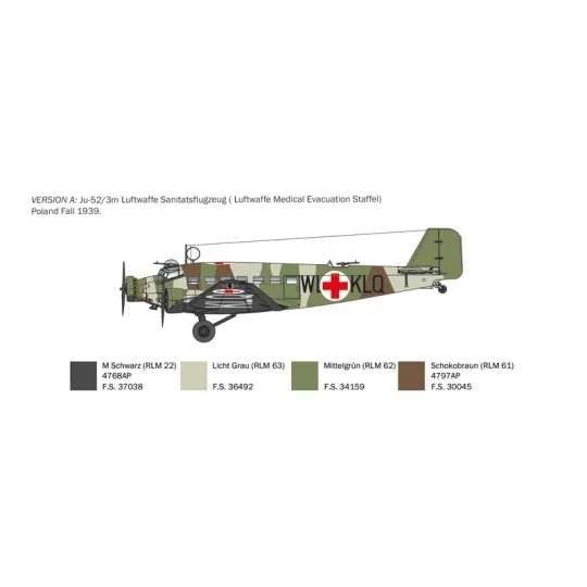 I102-Avion Junkers Ju52/3m 1/72 Italeri - I102