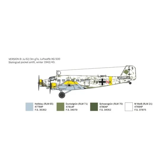 I102-Aircraft Junkers Ju52/3m 1/72 Italeri - I102