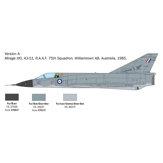 Mirage III E 1/48 Italeri Italeri I2816 - 3 I2816-Mirage III E 1/48 Italeri - I2816