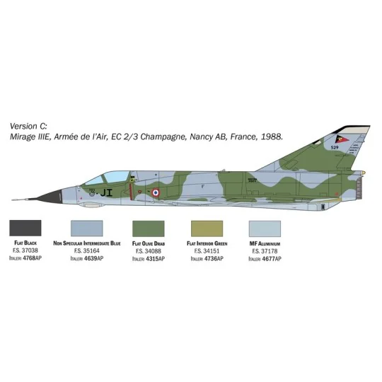 Mirage III E 1/48 Italeri Italeri I2816 - 5 I2816-Mirage III E 1/48 Italeri - I2816