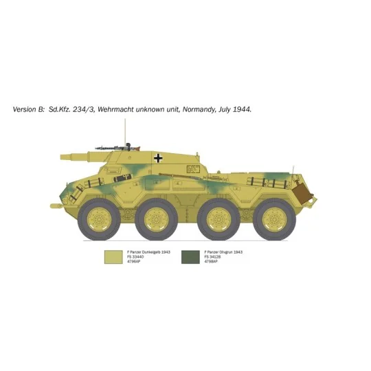 Tank Sd.Kfz.234/3 1/35 Italeri Italeri I6756 - 3 I6756-Tank Sd.Kfz.234/3 1/35 Italeri - I6756