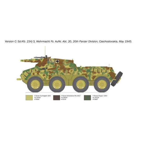 Tank Sd.Kfz.234/3 1/35 Italeri Italeri I6756 - 4 I6756-Tank Sd.Kfz.234/3 1/35 Italeri - I6756