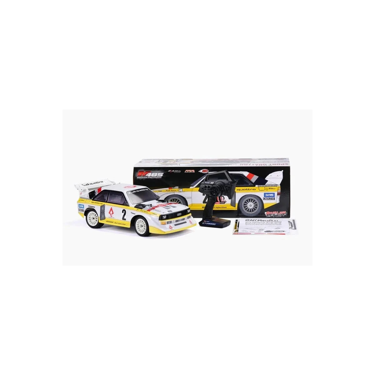 M48S Audi sport Quatro S1 1985 Brushless 1/8 RTR Carisma Carisma 88368 - 1 M48S Audi sport Quatro S1 1985 Brushless 1/8 RTR Carisma Carisma 88368 - 1