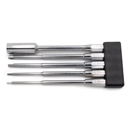 HTR-417-Kit d'embout de visseuse Titanium 1,5/2/2,5, 3mm et douille 7mm Hobbytech - HTR-417