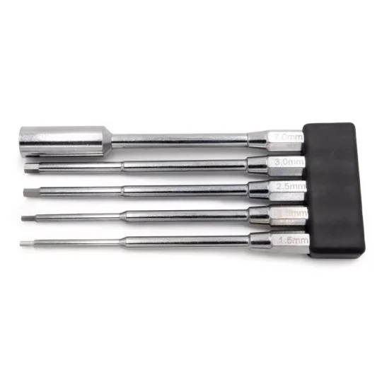 HTR-417-Kit d'embout de visseuse Titanium 1,5/2/2,5, 3mm et douille 7mm Hobbytech - HTR-417