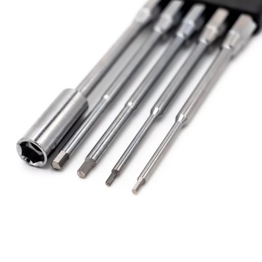 HTR-417-Kit d'embout de visseuse Titanium 1,5/2/2,5, 3mm et douille 7mm Hobbytech - HTR-417