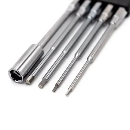 HTR-417-Kit d'embout de visseuse Titanium 1,5/2/2,5, 3mm et douille 7mm Hobbytech - HTR-417