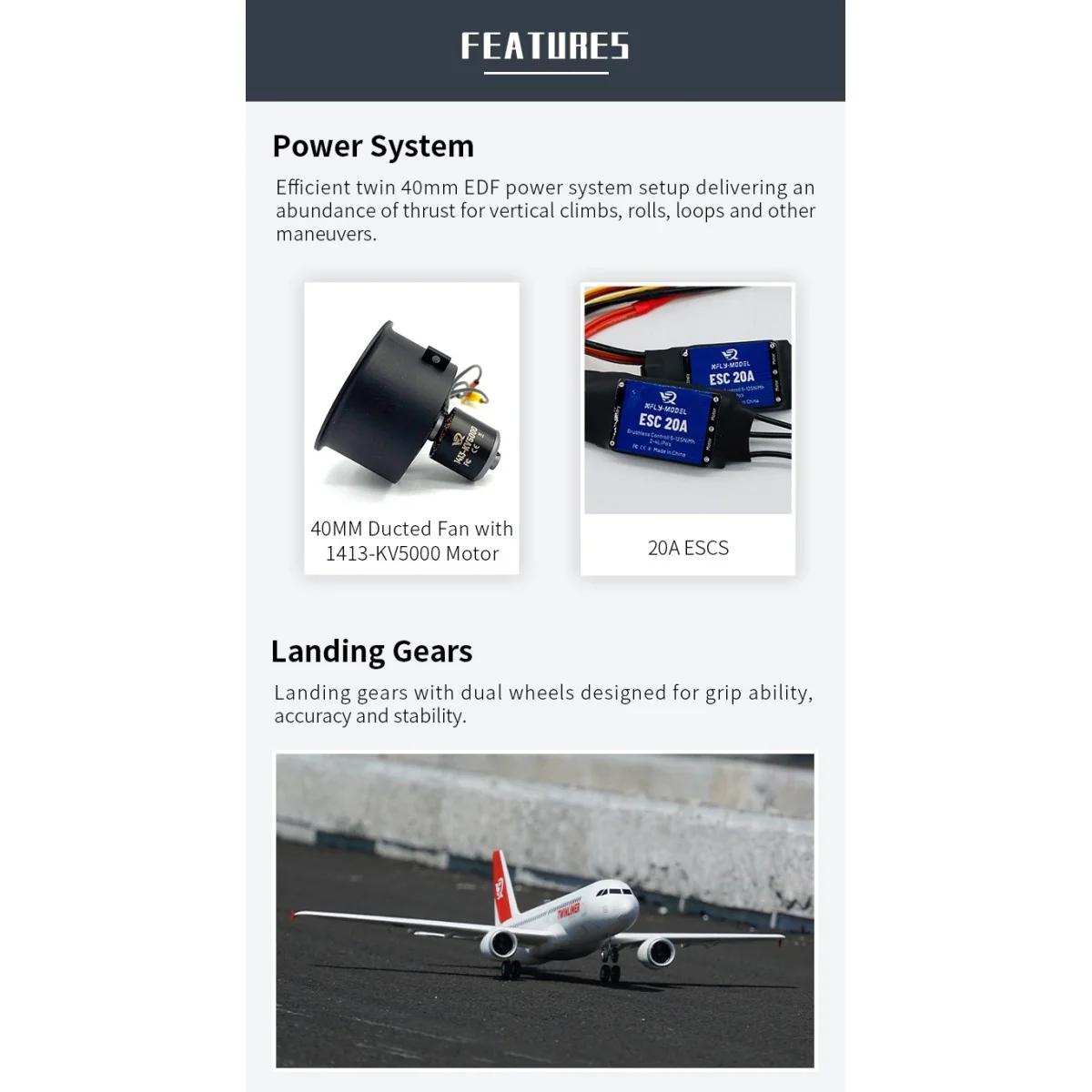 Twinliner Jet EDF Bi-Turbine 40mm approx. 1010mm PNP XFly XF118PR - 7
