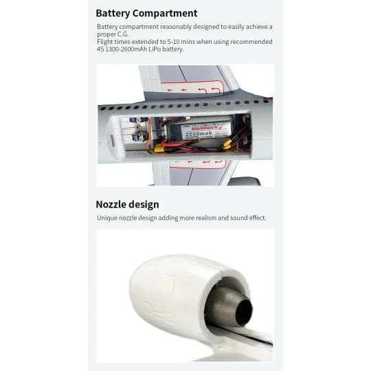 XF118PR-Twinliner Jet EDF Bi-Turbine 40mm approx. 1010mm PNP XFly