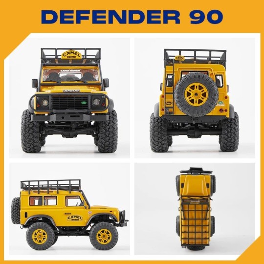 FCX24M Land Rover Defender 90 Camel Trophy 1/24 RTR FMS FMS Model FMS12491RTRYL - 2 FMS12491RTRYL-FCX24M Land Rover Defender 90 Camel Trophy 1/24 RTR FMS - FMS12491RTRYL