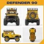 FMS12491RTRYL-FCX24M Land Rover Defender 90 Camel Trophy 1/24 RTR FMS - FMS12491RTRYL
