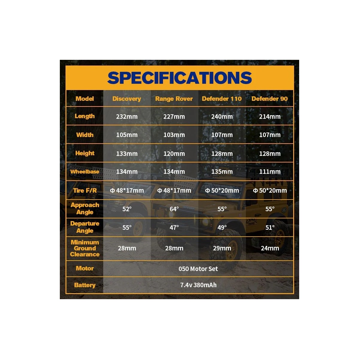FCX24M Range Rover 1st Generation Camel Trophy 1/24 RTR FMS FMS Model FMS12481RTRYL - 3