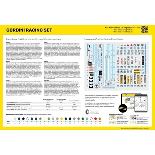Set Gordini Racing 1/24 Heller Heller HEL-50328 - 3 HEL-50328-Set Gordini Racing 1/24 Heller - HEL-50328