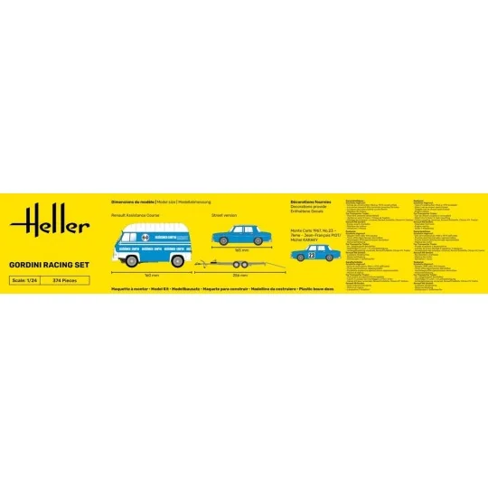 HEL-50328-Coffret Gordini Racing 1/24 Heller