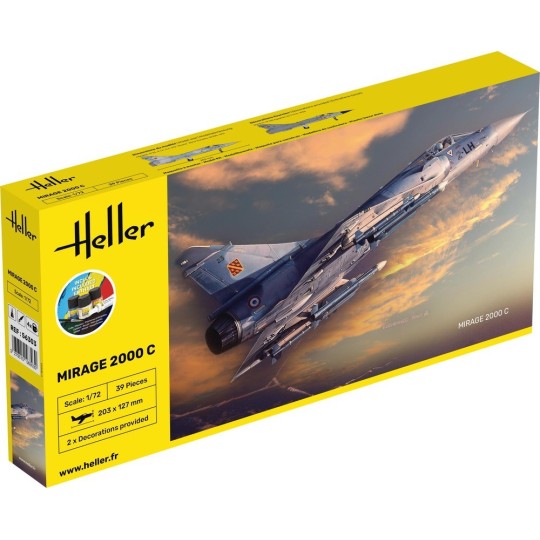 HEL-56303-Mirage 2000 C 1/72 Heller + colle et peintures