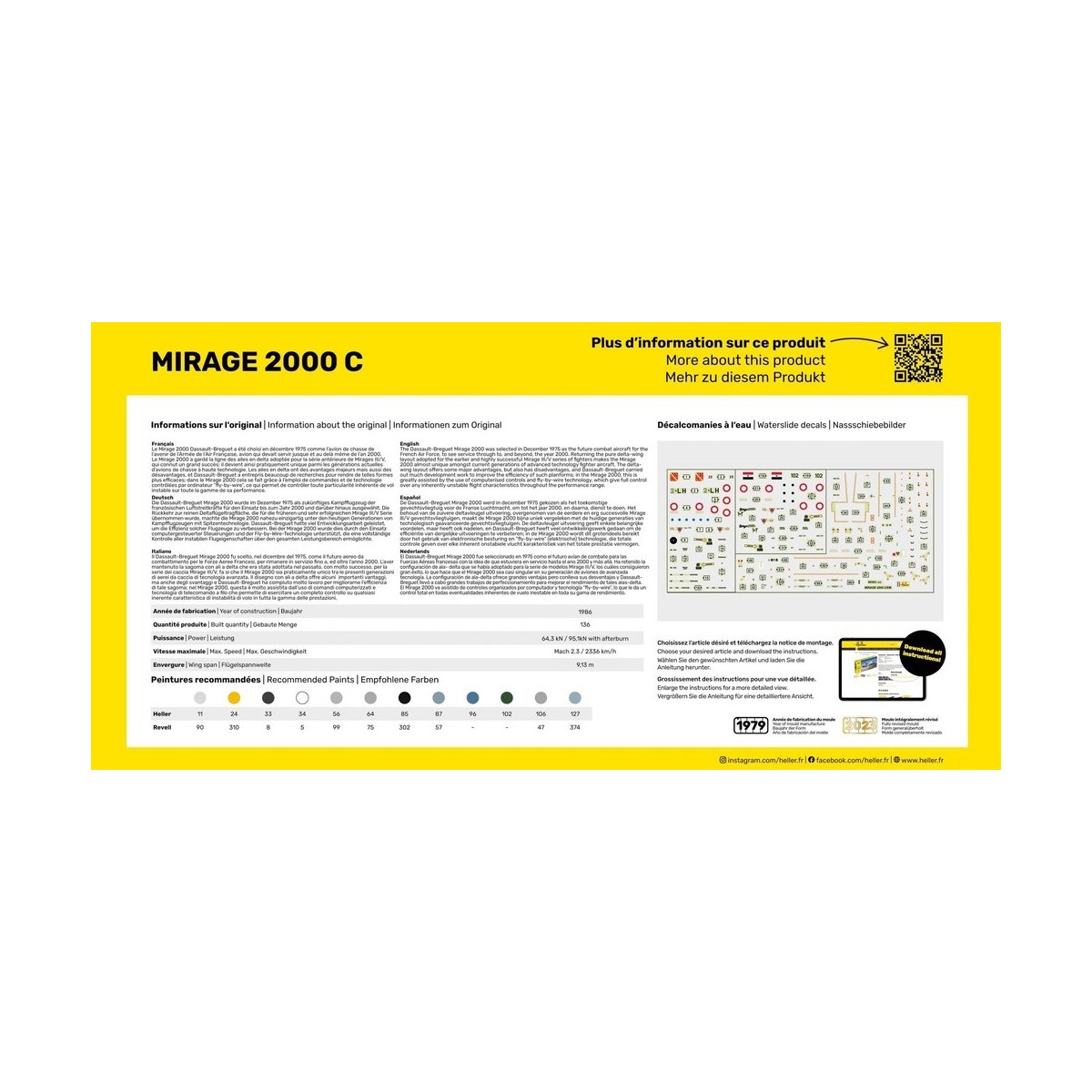 Mirage 2000 C 1/72 Heller + colle et peintures Heller HEL-56303 - 3
