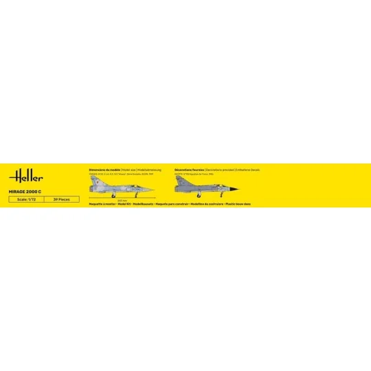 HEL-56303-Mirage 2000 C 1/72 Heller + glue and paints - HEL-56303