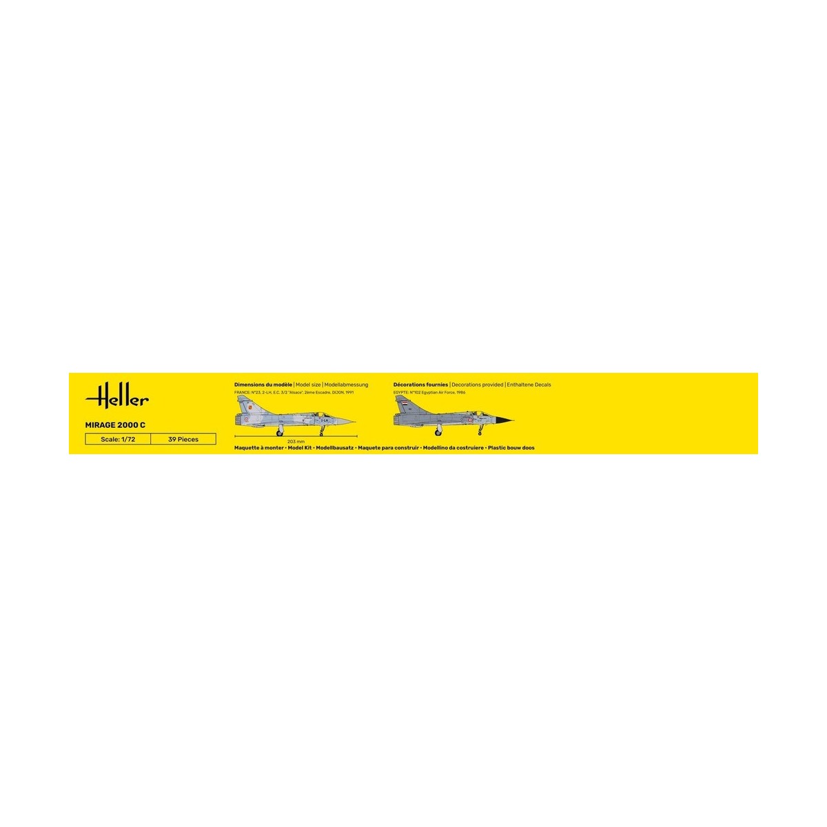 Mirage 2000 C 1/72 Heller + glue and paints Heller HEL-56303 - 4