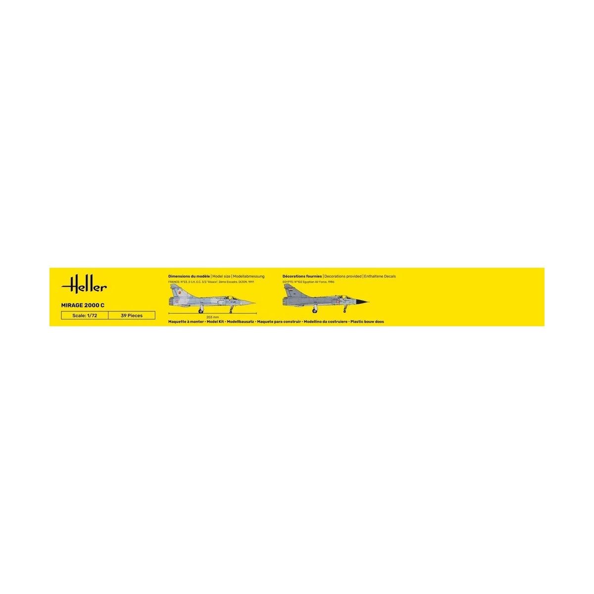 Mirage 2000 C 1/72 Heller + glue and paints Heller HEL-56303 - 4
