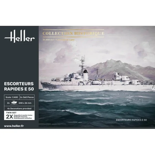 Boats Set of 2 Fast Escorts E 50 Historical Collection 1/400 Heller Heller HEL-81093 - 2 HEL-81093-Boats Set of 2 Fast Escorts E 50 Historical Collection 1/400 Heller - HEL-81093