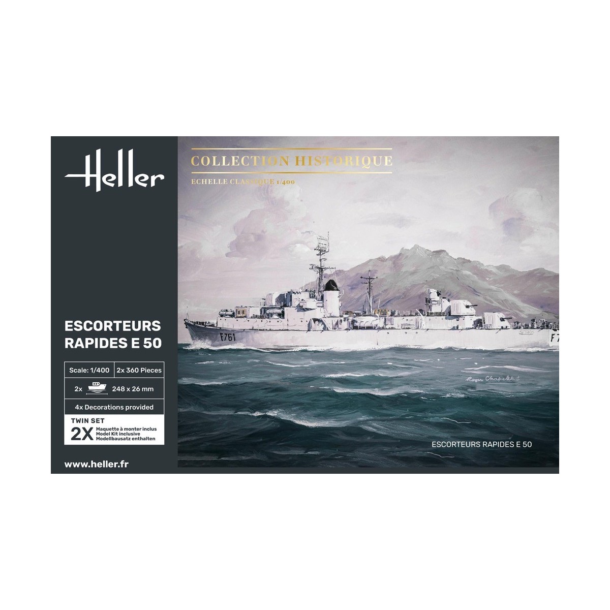 Bateaux Set de 2 Escorteurs Rapides E 50 Collection Historique 1/400 Heller Heller HEL-81093 - 2