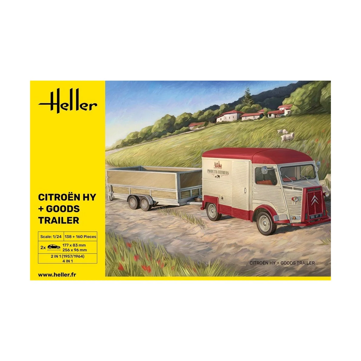 Citroën HY + remorque 1/24 Heller Heller HEL-50331 - 2 Citroën HY + remorque 1/24 Heller Heller HEL-50331 - 2
