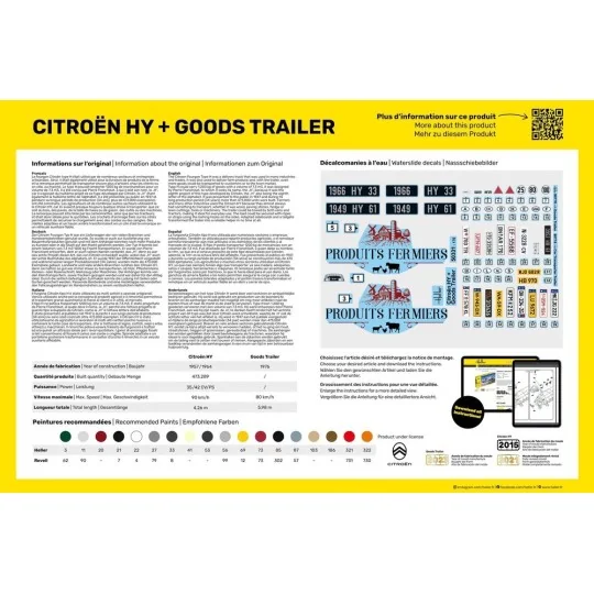 HEL-50331-Citroën HY + 1/24 Heller trailer