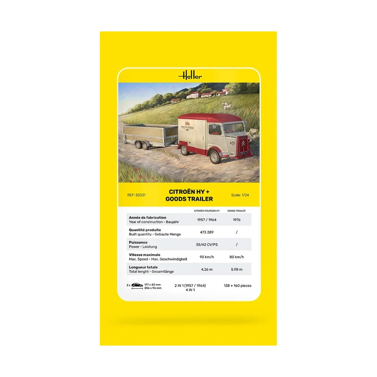 Citroën HY + 1/24 Heller trailer Heller HEL-50331 - 5