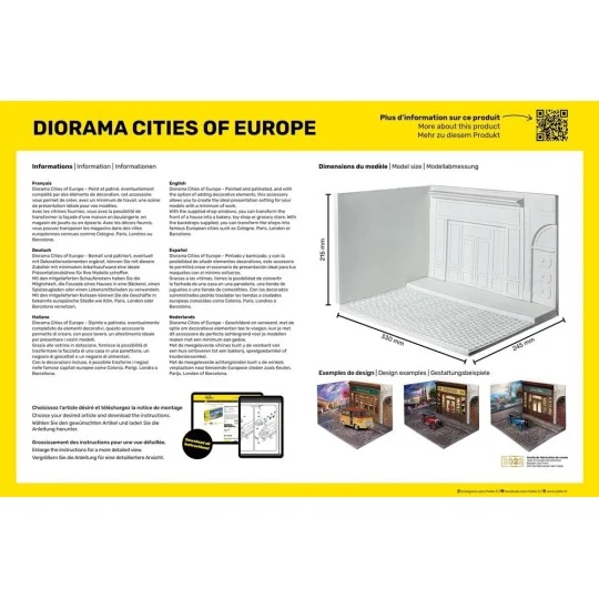 Diorama citées d'Europe 1/18 - 1/24 Heller Heller HEL-81256 - 3 HEL-81256-Diorama citées d'Europe 1/18 - 1/24 Heller - HEL-81256