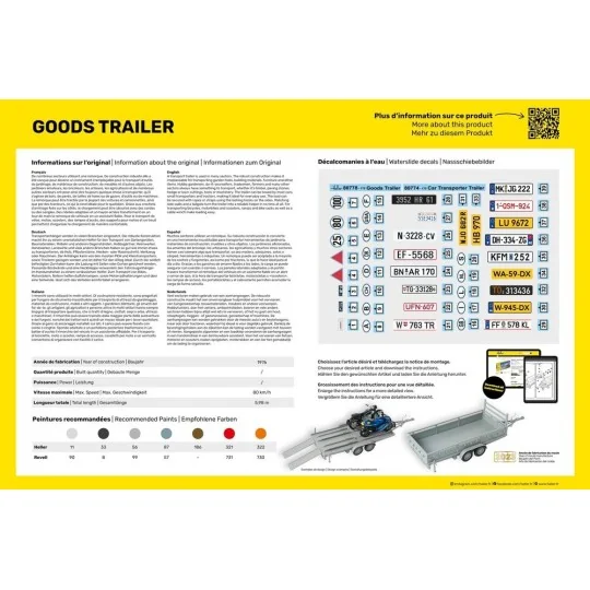 HEL-80778-1/24 Heller Freight Road Trailer - HEL-80778