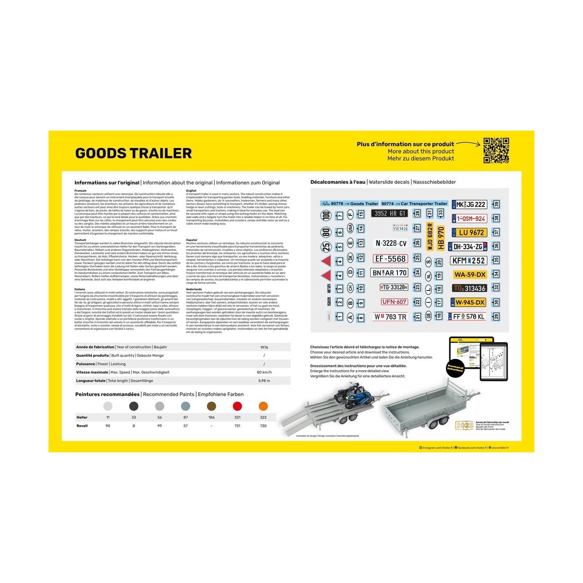 Remorque routière à marchandises 1/24 Heller Heller HEL-80778 - 6