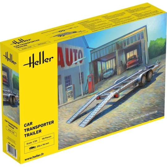 HEL-80774-1/24 Heller Car Carrier Trailer