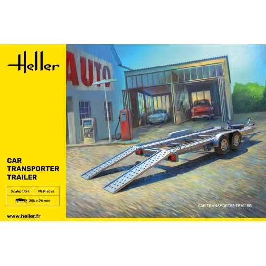HEL-80774-1/24 Heller Car Carrier Trailer