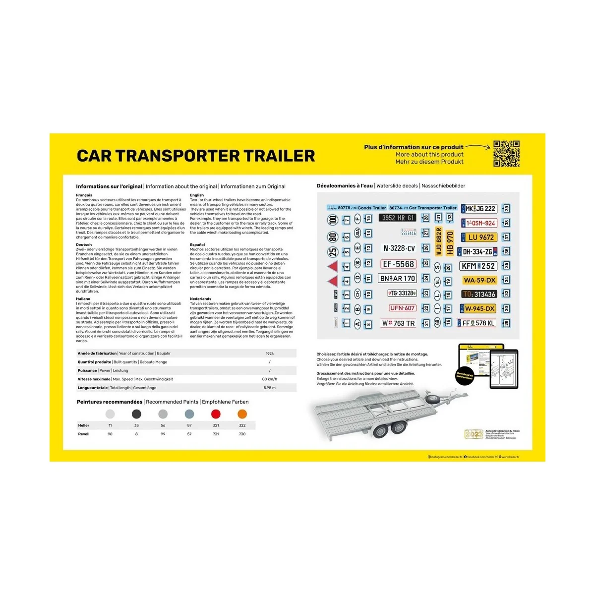 Remorque porte-voiture 1/24 Heller Heller HEL-80774 - 4