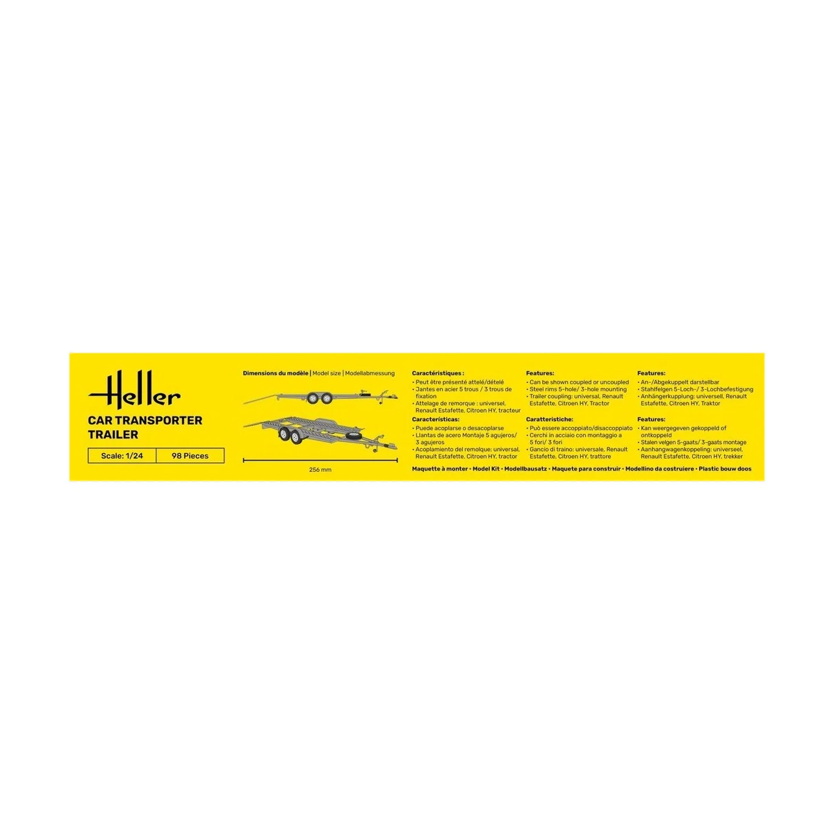 1/24 Heller Car Carrier Trailer Heller HEL-80774 - 5