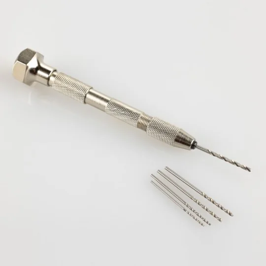Outil de perçage à main, porte outils avec 5 forets 1 à 1.8mm Heller HEL-99019 - 1 HEL-99019-Outil de perçage à main, porte outils avec 5 forets 1 à 1.8mm - HEL-99019