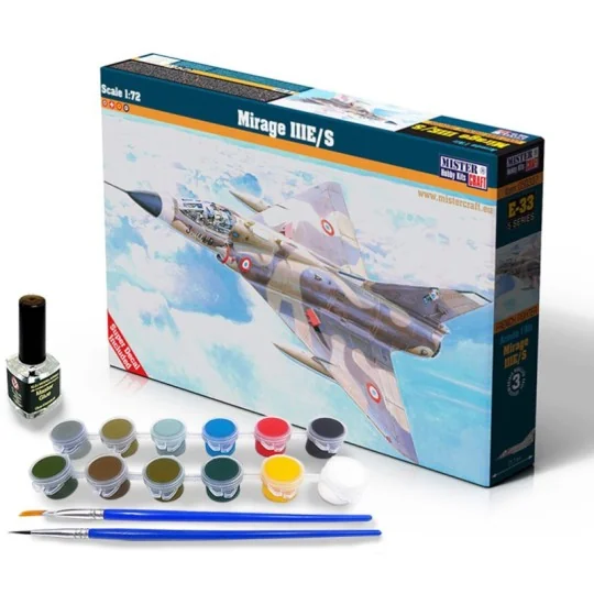 Mirage III 1/72 Mister Craft + glue and paints Hobby Boss 050337 - 1 050337-Mirage III 1/72 Mister Craft + glue and paints - 050337