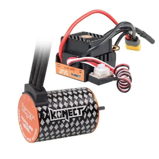 KN-COMBO-D4-Combo brushless 1/10 ESC 60A WP + motor 4P 3650SL 4600KV Konect - KN-COMBO-D4
